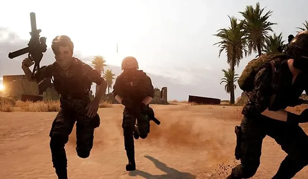 배틀그라운드 사막을 달리는 스쿼드 · 서비스 설명용 배경